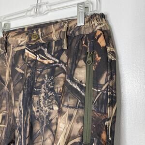 Yevhev Pants Mens Medium Camo Fleece Lined Hunting Cargo Tactical Outdoor